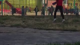 Guy Entertains Children in Kindergarten