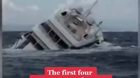 The Italian coast guard released video showing the moment a yacht sank off the