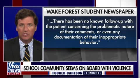 Tucker Carlson gives an update after a medical student at Wake Forest University bragged about unnecessarily sticking a patient