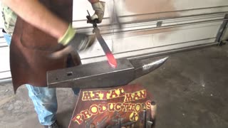 Forging a Wakizashi style sword