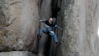 70-Year-Old Man Climbs Crevasse Without Ropes