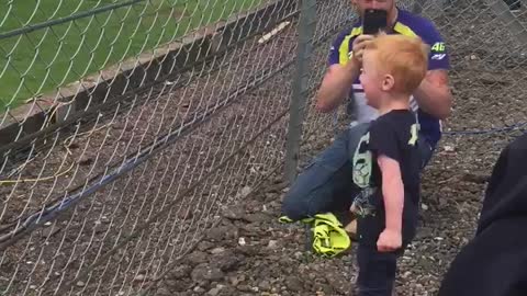 Logan46 getting excited at the Moto GP Mums View