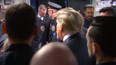 Trump Jokes Around With Cops About NOT Catching Covid From Them