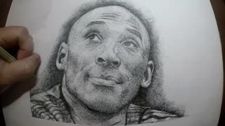 R.I.P. Kobe Bryant - Tribute Drawing - Portrait Pointillism