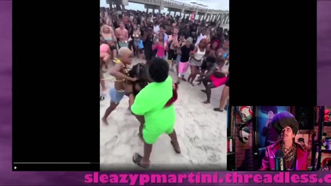 Crazy Wratchet Fight on the Beach