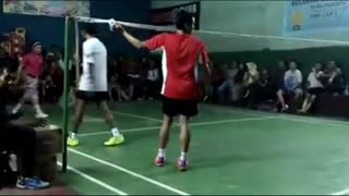 Playing badminton with flashing shoes [part 2]