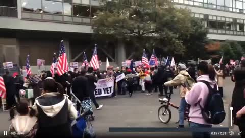MAGA Trump marchers in Tokyo Japan are more American than Biden Libtards in the US