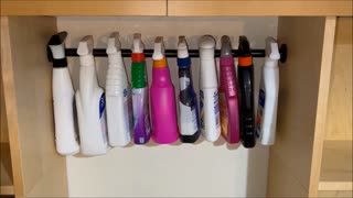 How to Make a Spray Bottle Storage Hanger