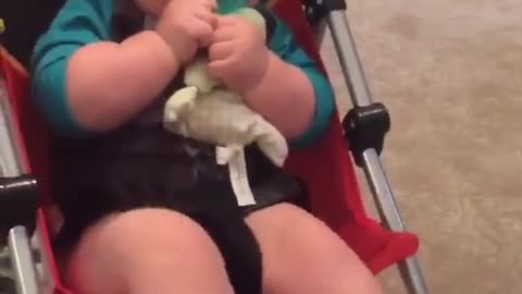 Cute baby sitting stroller