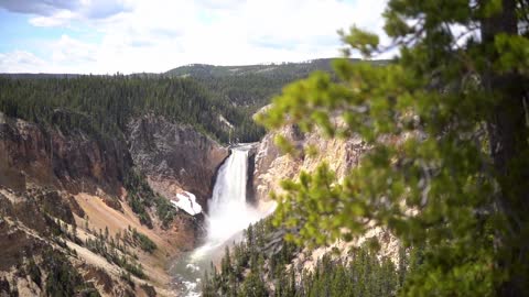 Aerial Footage of a Waterfall