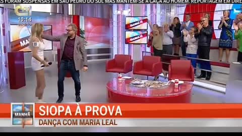 Maria Leal dá «show» na CMTV com o Duarte Siopa