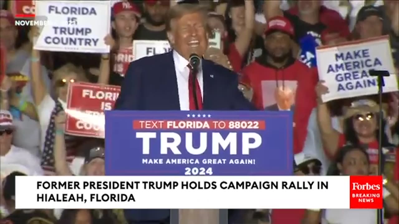 President Trump holds Rally in Hialeah, Florida during third ...