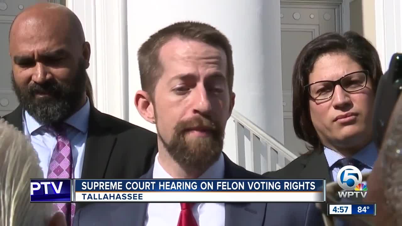 Florida high court hears arguments on felon voting rights