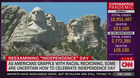 Trump visits Mount Rushmore - CNN calls it a racist monument on stolen land.