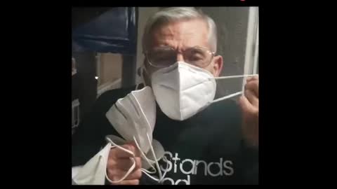 My 92 Year Young Dad and His '9' Masks Thanks to Dr. Fraudci!