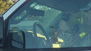 Man Plays Maracas In His Car