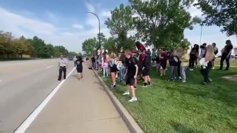 Highlands Ranch, Colorado High school students walk out of class to protest against masks