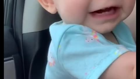 Dancing baby gets mad when mom stops the music