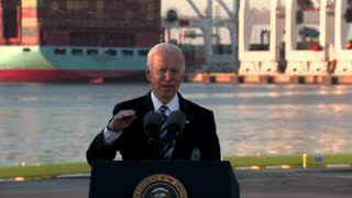 Biden claims supply chain issues and inflation are because people have more money and are ordering more online