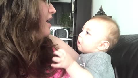 Baby Reaction to Metal vs Opera Song