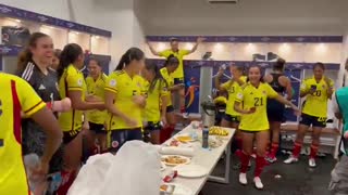 Así celebró la Selección Colombia tras su paso a la final en Bucaramanga