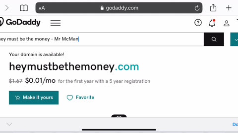 Hey Must Be The Money HeyMustBeTheMoney.com Domain Name Registration April 3, 2023
