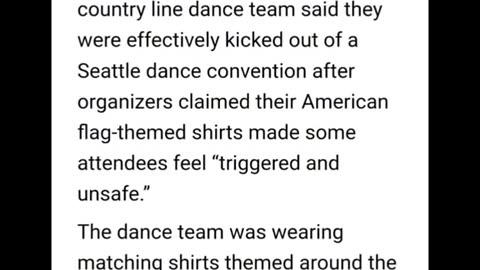 Dance Team Told A American Flag Shirt Made Some Feel Triggered And Unsafe In Seattle~Imagine Being Triggered By Your Own Flag?