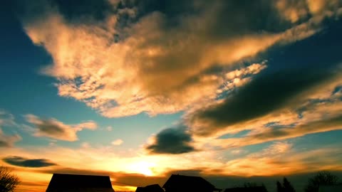 Beautiful Sunset Clouds Timelapse