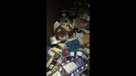 Dumpster full of dairy products