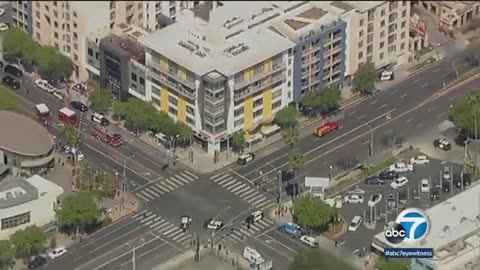 Dramatic video shows authorities land helicopter on WeHo street During shooting