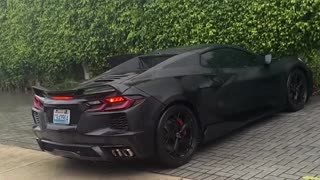 Corvette Drives Through Floodwater in Miami