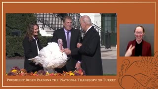 Biden Pardons Two Turkeys In Annual Thanksgiving Tradition