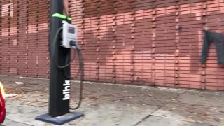 Homeless take over EV Charging Stations in LA