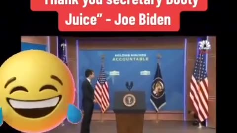 Joe Biden says thank you secretary booty juice