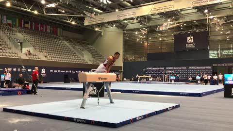 gymnastics men pommel horse croatia osijek world cup 2018