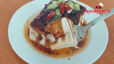Easy to cook Steamed Tofu 蒸豆腐 | Easy delicious tofu recipe idea for healthy diet