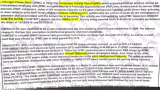 JP Morgan Chase filed a SAR over Hunter Biden’s Involvement in Human Trafficking