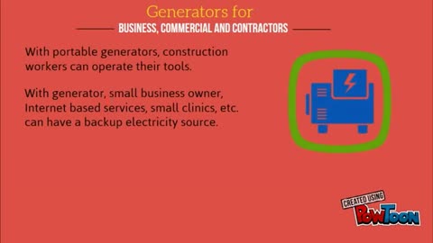Top uses of a generator