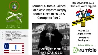 2-Former CA Political Candidate Explains Why Election Fraud is Rampant and Corrupt AF