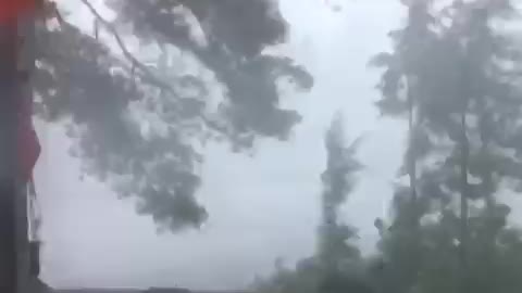 Wild storm on camping trip