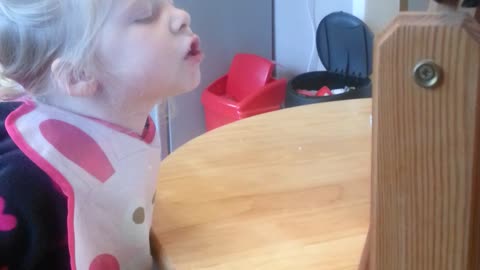 Cute Baby Singing Incy Wincy While Posing In Mirror