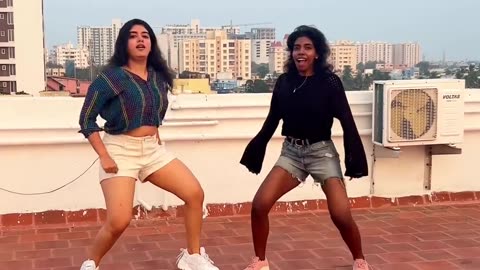 Hot lack and white babes dancing