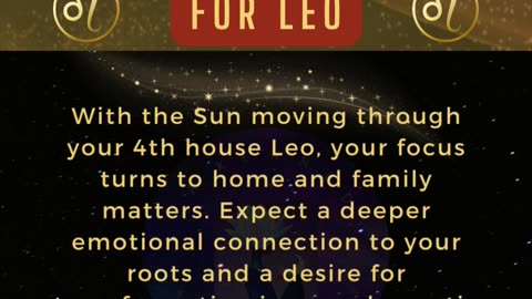 LEO - Family, Home & Domestic Harmony