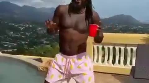 Cricketer Chris Gayle Funny Dance
