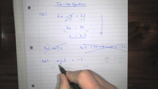 Algebra 02 - Two-Step Equations