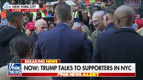 NYC Crowd Chants Trump 4 More Years~ Hundred’s Of Construction Workers Union Members Turn Out To Meet Trump