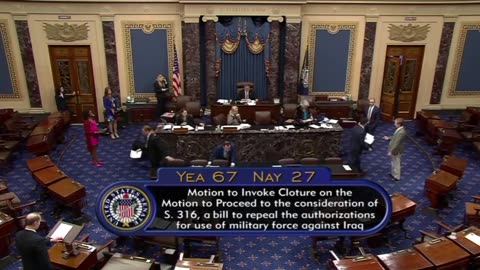 Senate Votes 66-30 to Repeal Military Force Authorizations Used to Fight Iraq