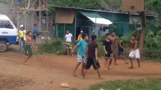 Basketball game in Philippines