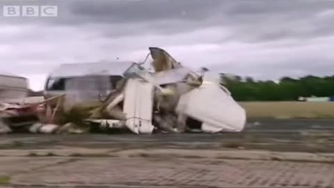 Volvo flying crash test