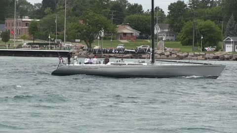 Dynamis Sailboat In St Clair River Headed To The 2023 Mackinac Race